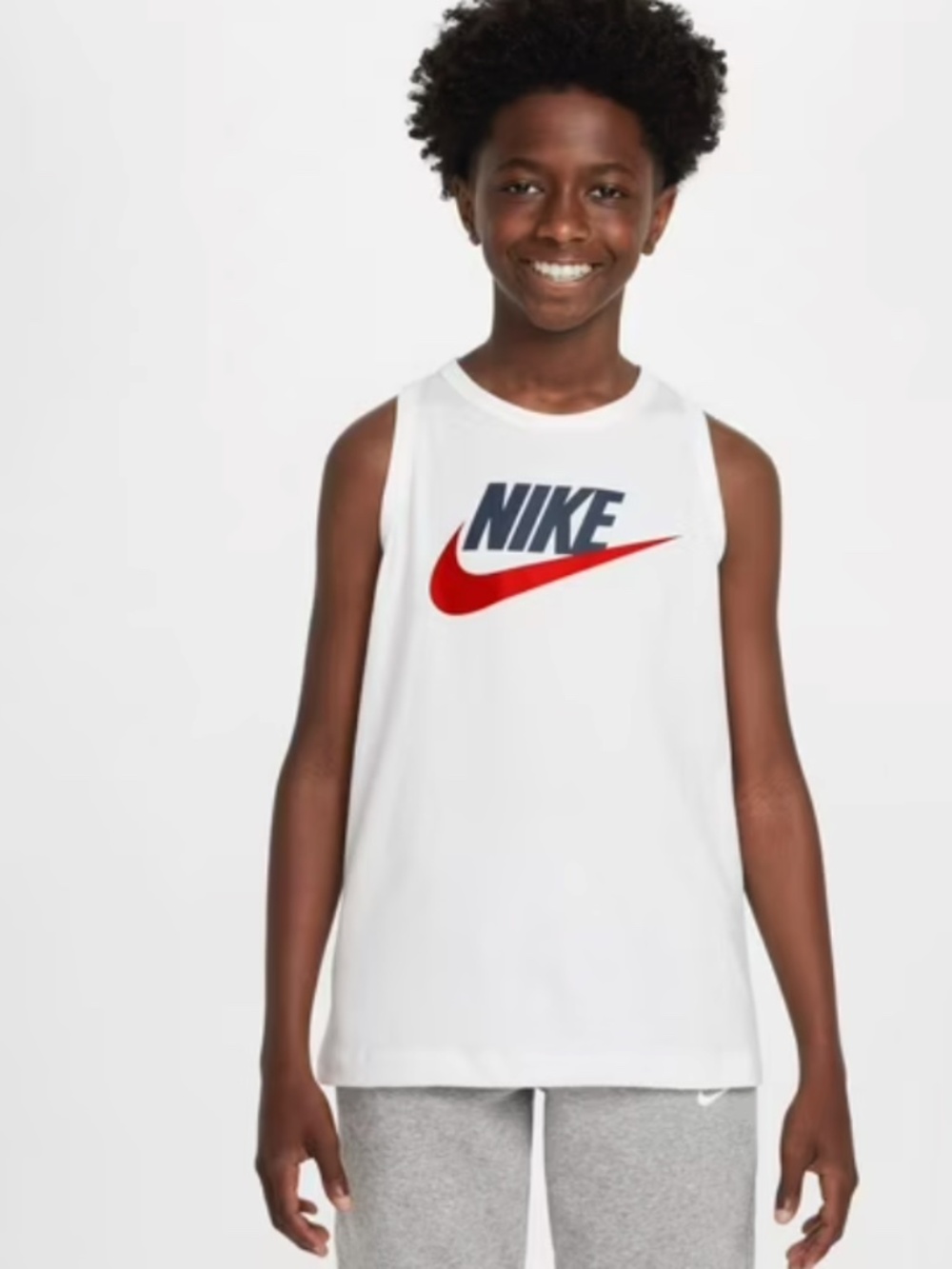oys 8-20 Nike Sportswear Tank Top Color: White Size: X LARGE